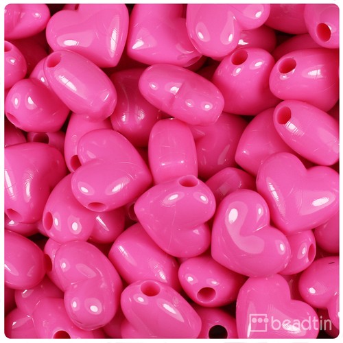 BeadTin Valentine 18mm Large Heart Pony Beads (24pcs) - Style choice - Picture 10 of 36