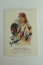 Bronson Arroyo Signed Allen & Ginter #176 2007 Card Red Sox Cincinatti Reds