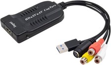 Plug-N-Play 3-In-1 USB 2.0 HD SD DVR Adapter   RCA S-Video HD Input For PC Mac