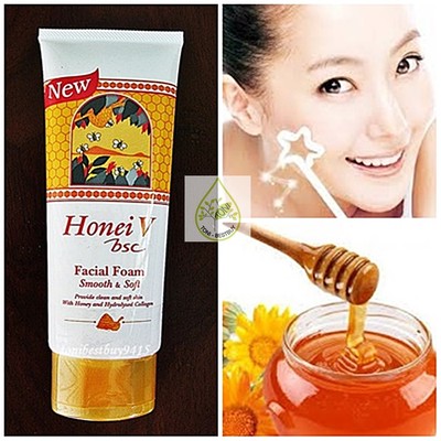 BEST Honei V Facial Foam Smooth Soft Honey Hydrolyzed Collagen Buy 10 Tubes