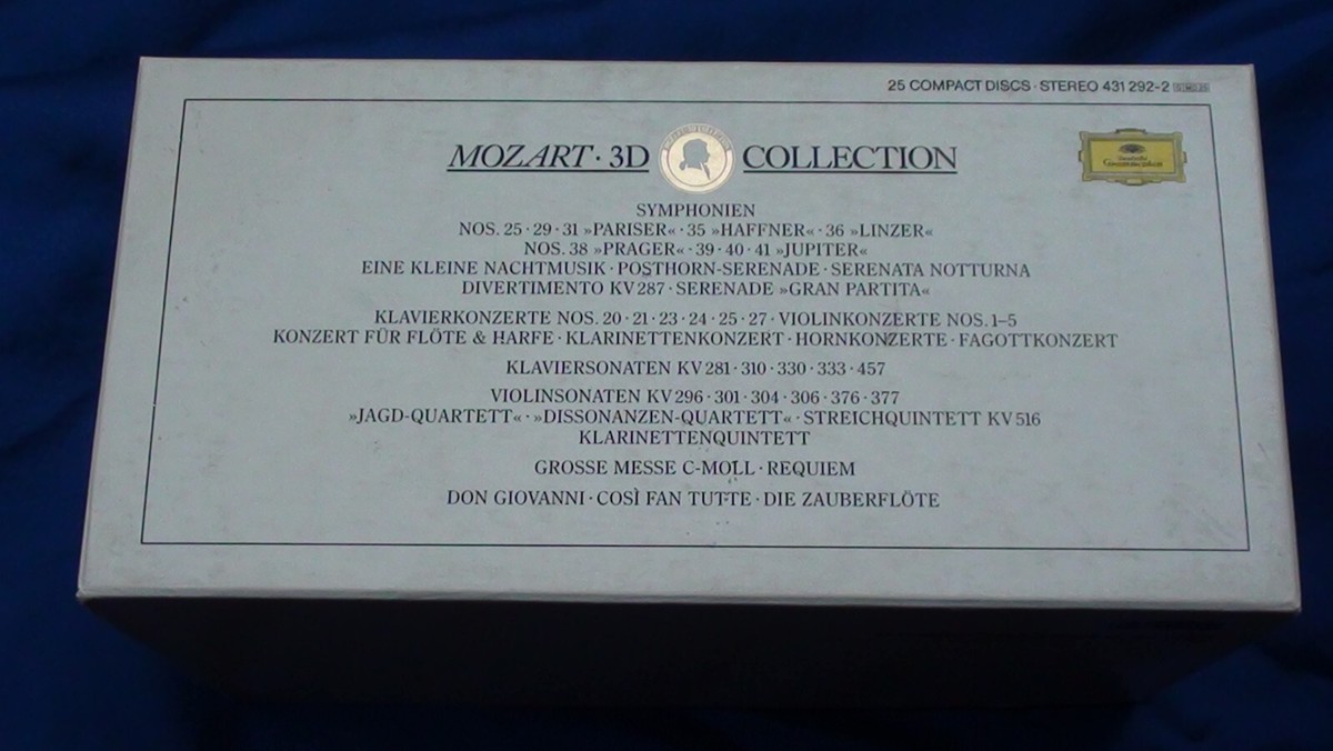Mozart 3D Collection Deutsche Grammophon German Box 25 CD DDD FULL