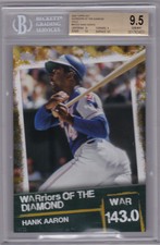 HANK AARON 2020 Topps WARriors of the Diamond Gold 5 x 7 #WOD-3 #'d09/10 BGS 9.5