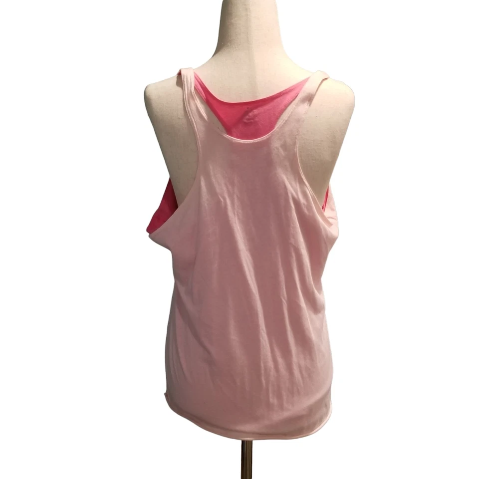 Camiseta sin mangas Joe Boxer rosa para mujer L rosa espalda deportiva 2 tonos ropa deportiva gimnasio vacaciones Foto 4 de 4