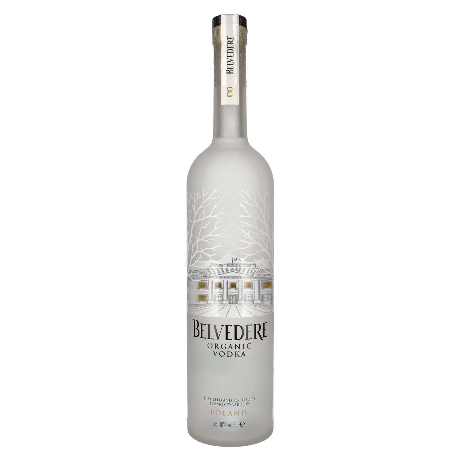 Belvedere Organic Vodka 40% Vol. 3l + adesivo luminoso a LED