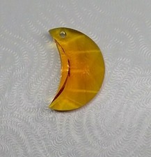 Swarovski Crystal Topaz Moon 6722 Pendant; Orange; 16mm or 20mm