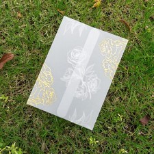 100 Pack Vellum Jackets for 5x7 Invitations - Pre-Folded Vellum Paper 5x7 130...