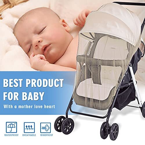 Mosquito Net for Stroller Protective 2Pack Baby Net Stroller Net Khaki eBay