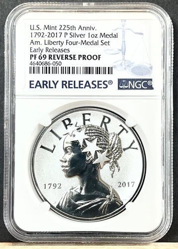 1792-2017-American Liberty Medal-Reverse Proof- NGC - PF 69 225th Anniv. US Mint