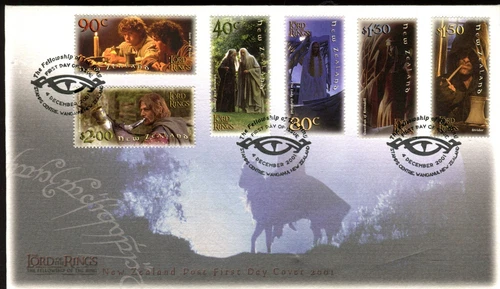 2001 New Zealand Lord of The Rings! Fellowship  (Set of 6 Stamps) FDC