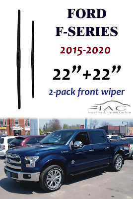 For Ford F150 2015-2020 22''+22'' Front Windshield Three-Section Wiper 2 Pack