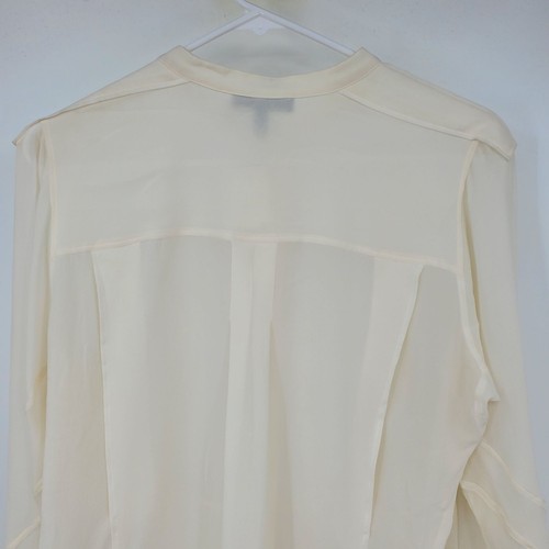 Camicia blusa Barneys New York Belstaff Inghilterra avorio misto seta avorio 44 nuova con etichette - Foto 14 di 15