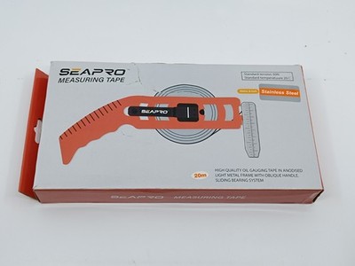 Seapro Messband 20m Maßband Edelstahl Rostfrei Defekt Karabiner
