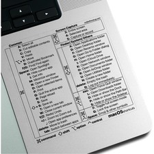 Mac OS Keyboard Shortcuts Sticker, 50 Shortcuts for 13-16 inch MacBook Pro ...