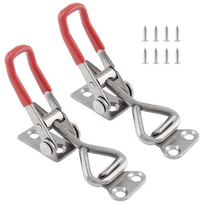 2Pcs Adjustable Toggle Latch Clamp 4001 Style 304 Stainless Steel 390Lbs Cap