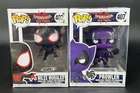Funko Pop Spider-Verse Miles Morales 402 Caped & Prowler 407 Marvel Lot (O)