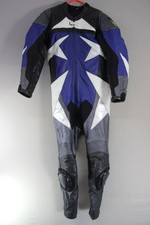 FRANK THOMAS LEATHER BIKER SUIT WITH CE ARMOUR & KNEE SLIDERS CHEST 38/WAIST 34"