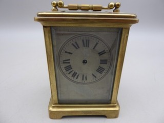 C Antique French Mechanical Brass Carriage Clock