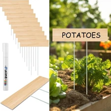 10 Set Jumbo Outdoor Plant Label Stakes Waterproof Nursery Garden Markers Pla...