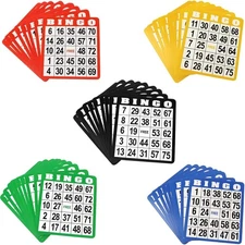 GSE Games & Sports Expert 100-Pack Multi-Color Bingo Game Cards with Easy Rea...