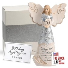 Pavilion 'Happy 70th Birthday' Elements Angels - Polyresin Birthday Angel 82416