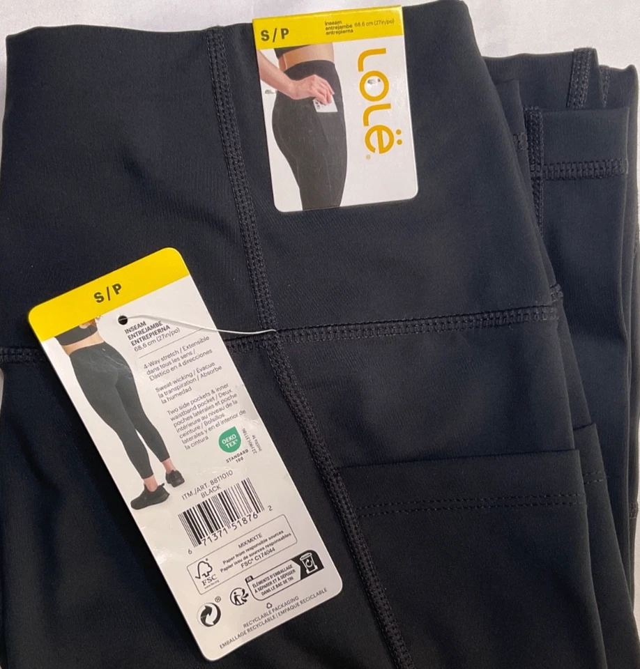 Leggings Lolë Para Mujer 4 Vías Elastizados Step Up Negros Talla PEQUEÑA Lole Nuevos Con Etiquetas Foto 3 de 4