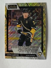 2023/24 O Pee Chee Platinum #270 John Ludvig Pittsburgh Penguins Yellow Surge