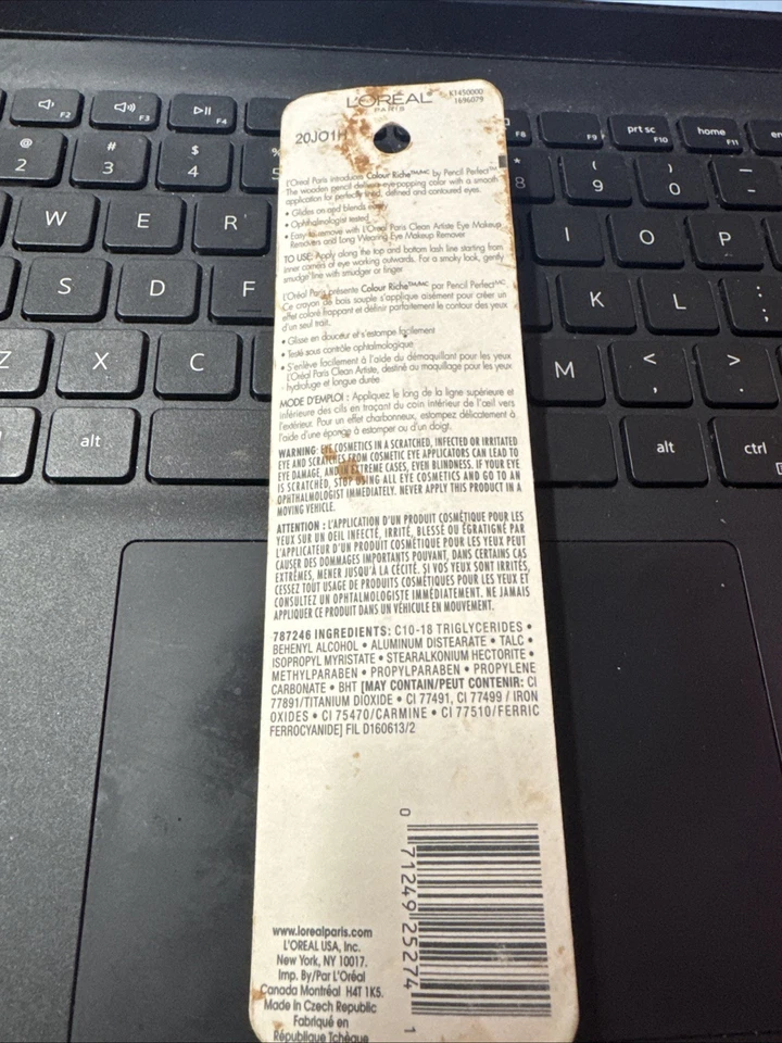 L'Oreal Colour Riche Wood Pencil Eyeliner 930 VIOLET  As Is Pkg Yellowish.Sealed - Image 2 of 4