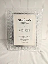 SHANNON CRYSTAL GODINGER 24% LEAD CRYSTAL PICTURE FRAME 5" X 7"