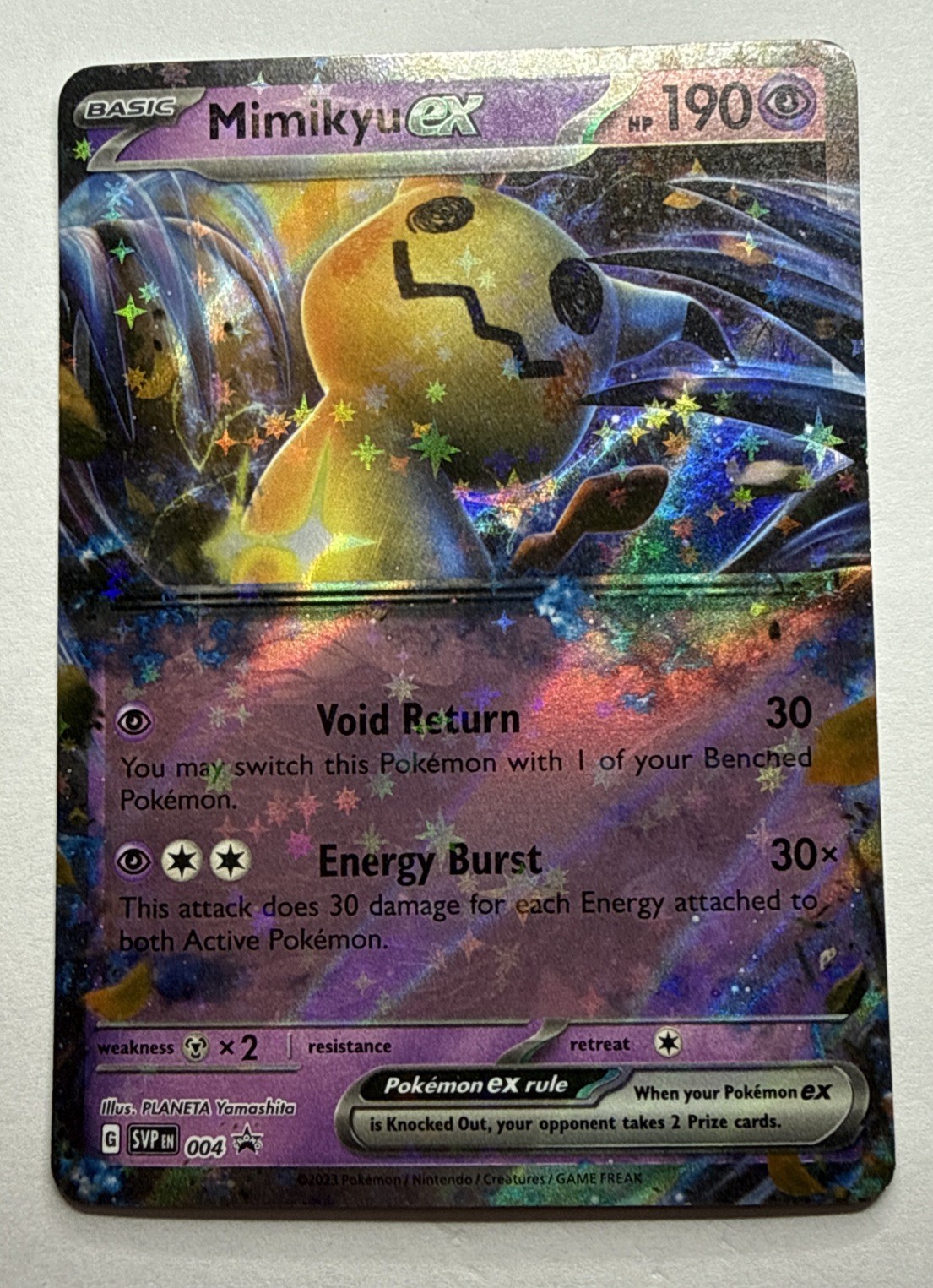 Pokémon TCG Mimikyu ex Scarlet & Violet Black Star Promos SVP004 Holo Promo NM