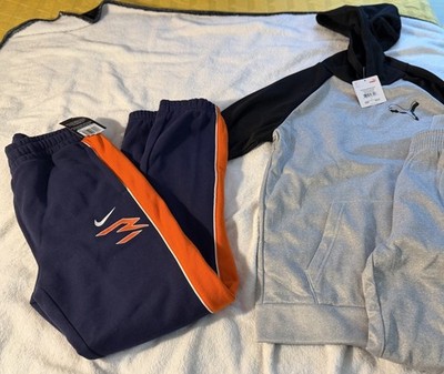 Men s Large Athletic Lot Puma Hoodie Jogger Set Nike Jogger Pants NWT 3 Pieces