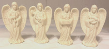 Vintage ANGELS Lot of 4 Bisque/Ceramic-Christmas Decor'