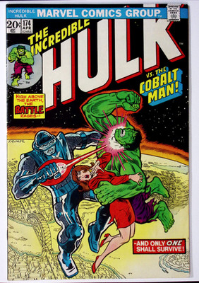 Incredible Hulk #174-Cobalt Man-Betty Ross-President Nixon App-Marvel-April 1974