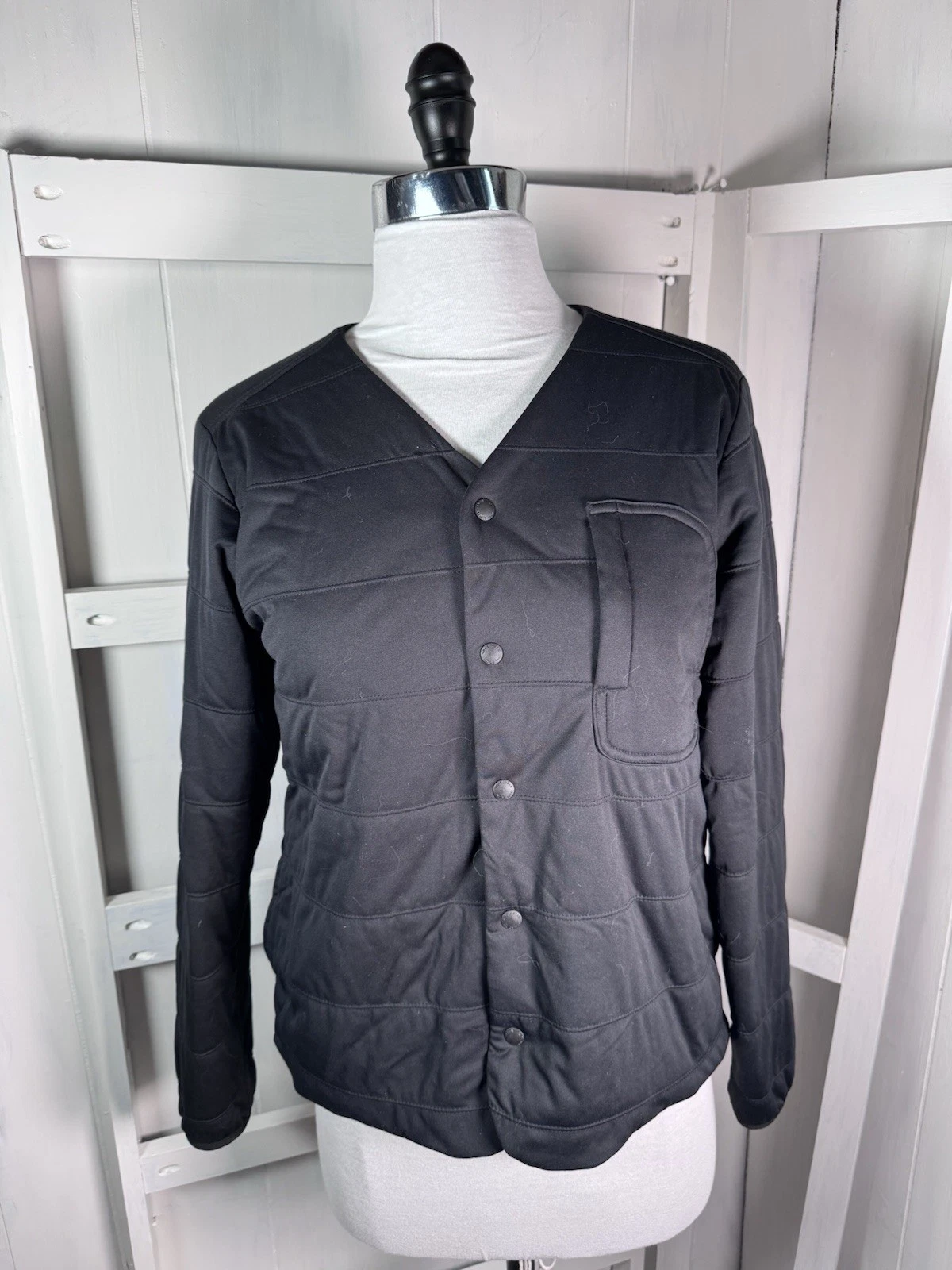 Snow Peak Japan Black Flexible Insulated Short Cardigan Jacket Size 1/XS NEW