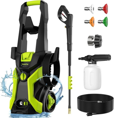 #ad Portable High Pressure Washer 4 Nozzle Green Car Patio $224.13