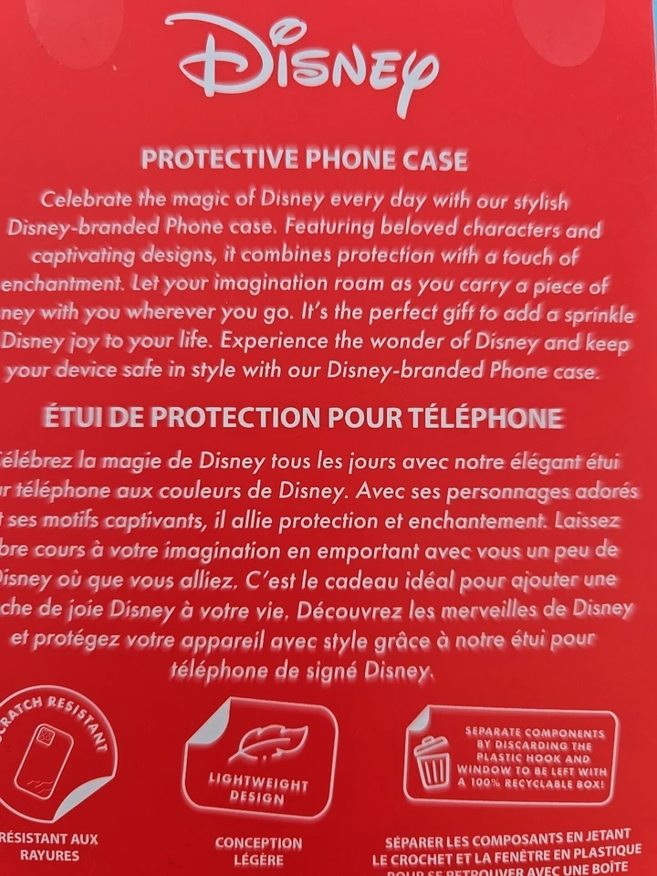 Disney Vacaciones iPhone 13/14/15 Navidad Teléfono Funda Brillo Mickey Minnie Mouse Foto 3 de 3