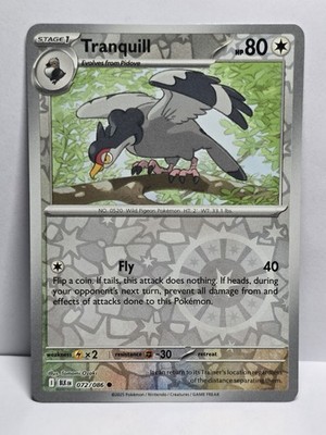 Tranquill Reverse Holo 72/86 Pokemon SV: Black Bolt