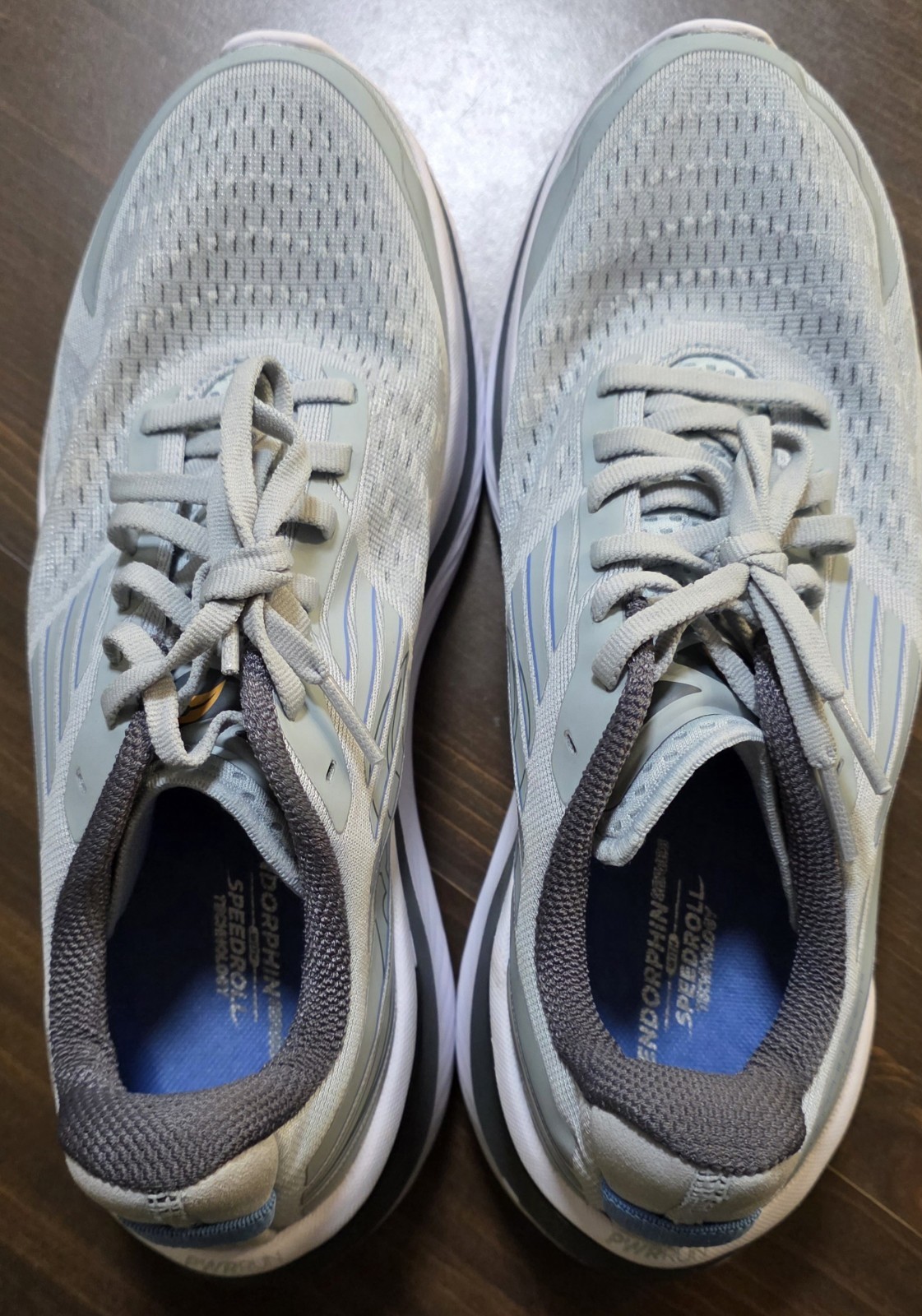 Saucony Women's Endorphin Shift 3 Running Shoes, Granite/Horizon, 9 US Grey Blue thumbnail 2