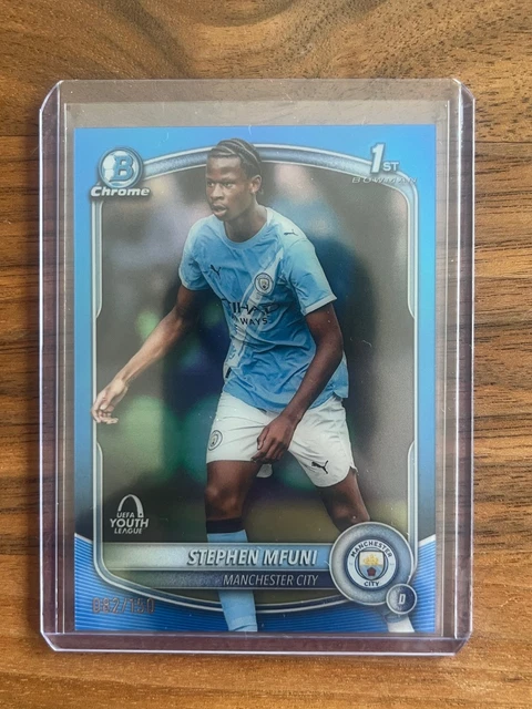 2025-26 Topps UCC Chrome 1st Bowman Blue  #Stephen Mfuni - Manchester City /150