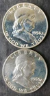 1956 and 1960 Proof 50c Franklin Silver Half Dollars