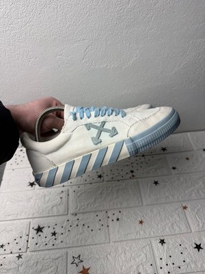 Off-White Low Vulcanized Canvas White Light Blue US7 UK6.5 EUR41 Sneakers