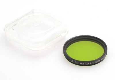 Leica Leitz Wetzlar Gelb-Grünfilter Filtergewinde E39 schwarz + Box