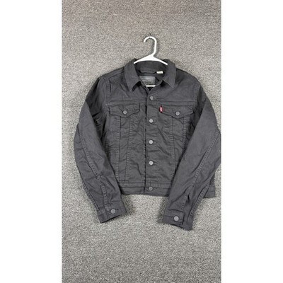 Levis Trucker Jacket Mens Large Black Denim Coat 29945-0038