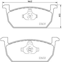 Hella BremsbelÄGe Vorne Passend FüR Audi A1 Seat Arona Ibiza Leon Skoda FA