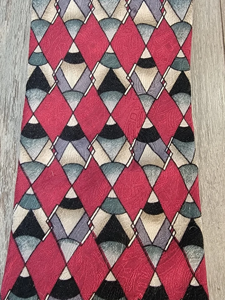 Corbata Etienne Aigber Para Hombres Geométrica Abstracta 100% Seda Hecha en EE. UU. 56"X4" De Colección Foto 2 de 4