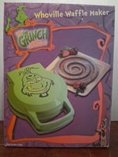 Whoville Waffle Maker Dr. Seuss The Grinch Who Stole Christmas Swirl 8" 2000