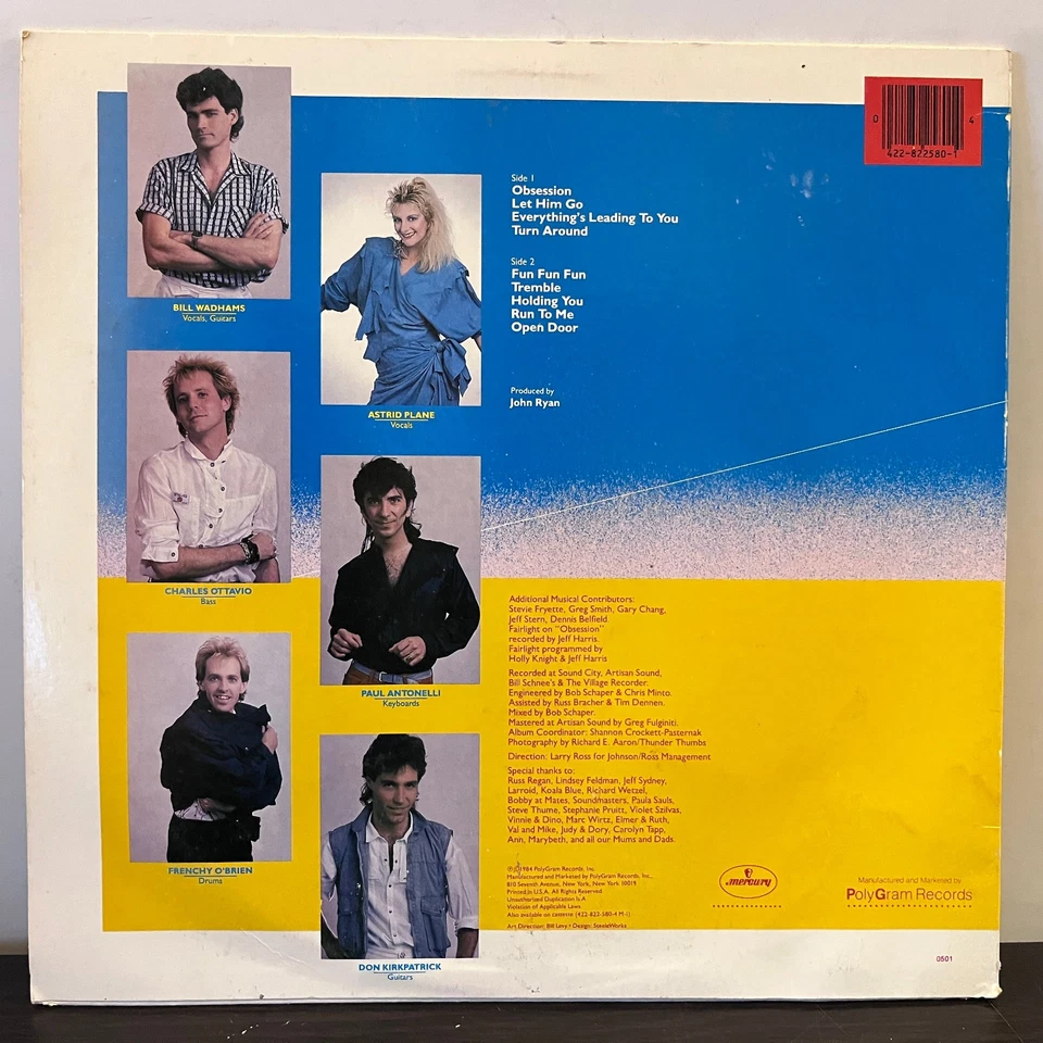 ANIMOTION - Self Titled (Obsession) (1985) - 12" Vinyl Record LP - VG+ - Image 2 of 3