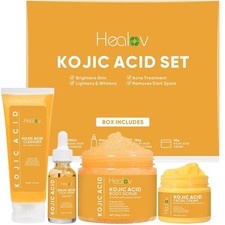 Kojic Acid 4 in 1 Dark Spot Corrector Brightening Kit Face Body