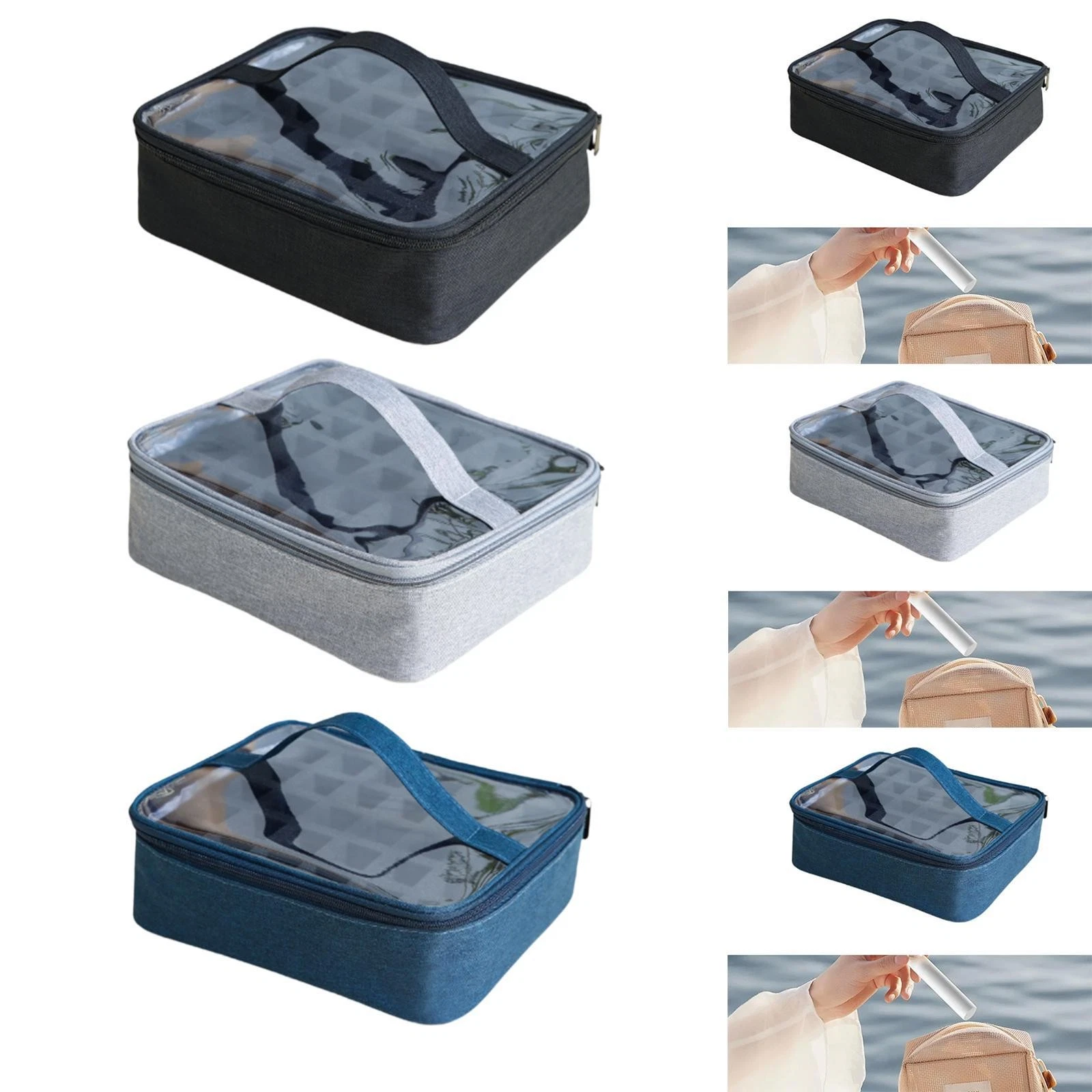 Nail Polish Carrying Case, Small Cosmetic Bag for Women, Multifunction Travel