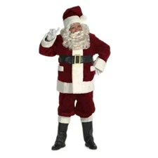 Halco Burgundy Deluxe Santa Suit with Outside Pockets Size Large