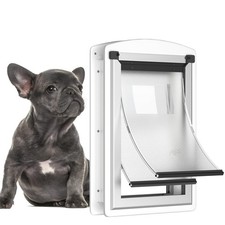 MAVRICTECH Doggie Door, Exterior Steel Frame, Telescoping Tunnel, Magnetic, Up t